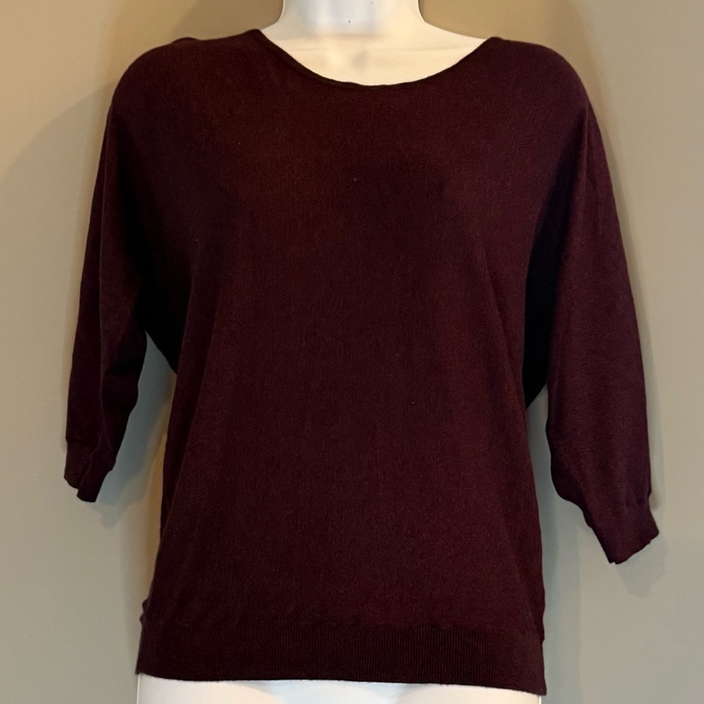 Express Deep Burgundy Crew Neck Sweater